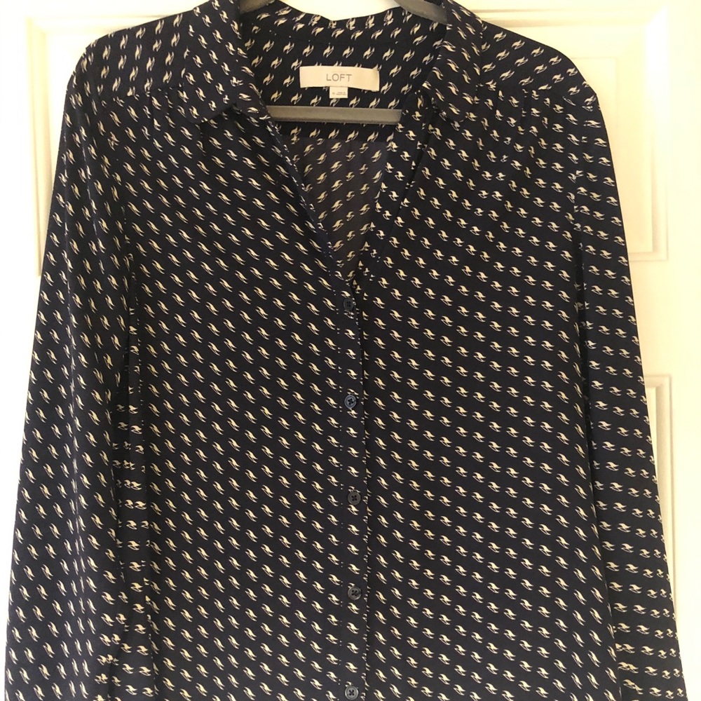 LOFT button up blouse